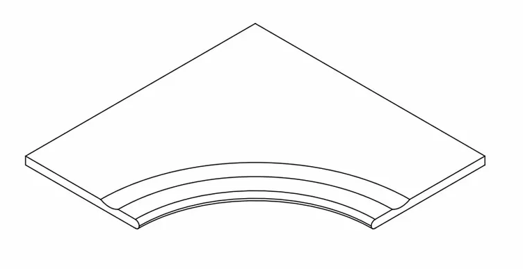 Бортик Магма Минерал 30x120 с выемкой закругленный (620090001300)