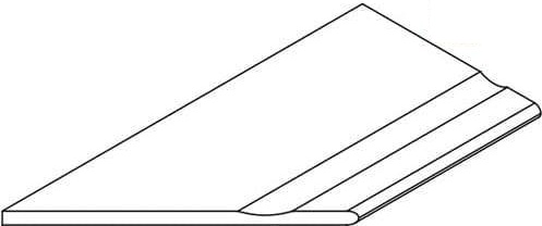 Бортик Фоссил Сэнд 30x120 с выемкой закругленный левый (620090001423)