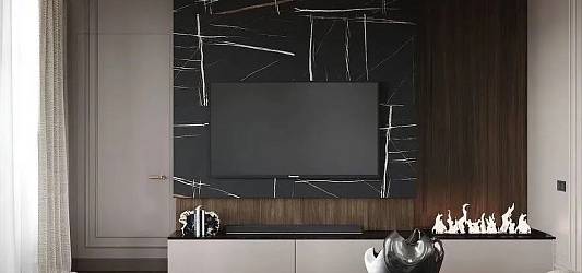 Формат 60х120 для стены за телевизором: как создать акцент керамогранитом