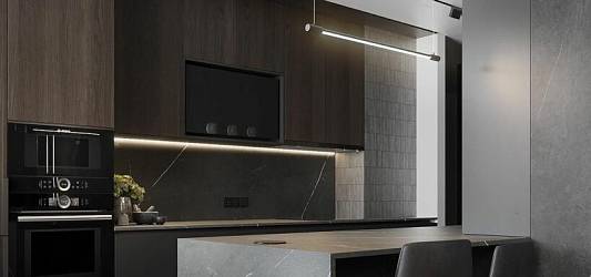 Универсальность темного керамогранита: от минимализма до классики