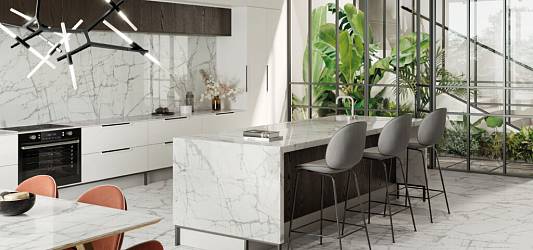 Фартук из керамогранита на кухне: честный разбор плюсов и минусов