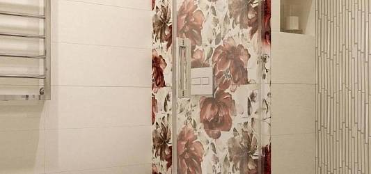 Сочетание камня и флористических декоров