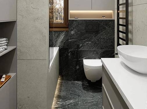 Формат 60х120 для маленькой ванной: как масштаб плитки влияет на графику