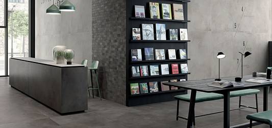 Коллекция Millennium: керамогранит с эффектом рукотворного бетона в архитектурных проектах