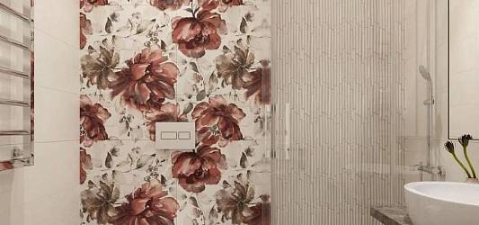 Сочетание камня и флористических декоров