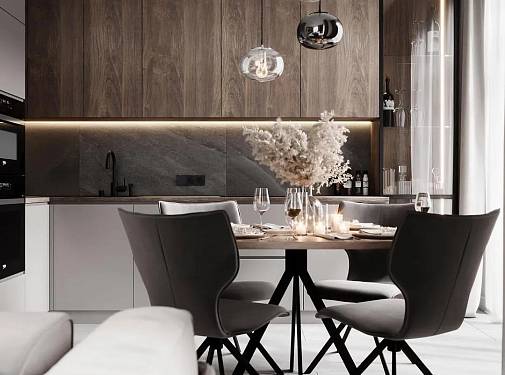 Формат 60х120 для кухонного фартука: преимущества керамогранита